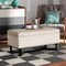 Baxton Studio Esther Modern and Contemporary Beige Velvet Fabric and Dark Brown Finished Wood Storage Ottoman 178-11297-Zoro - alternate 7